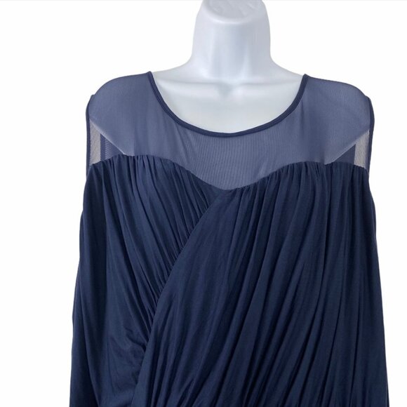 Lane Bryant Dress Mesh Sleeveless Stretch Blue NWT - Picture 3 of 6